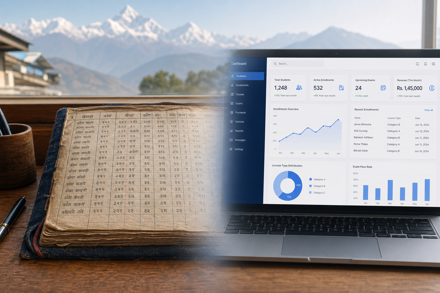 How to migrate from a dhadda register to a digital driving school in 30 days